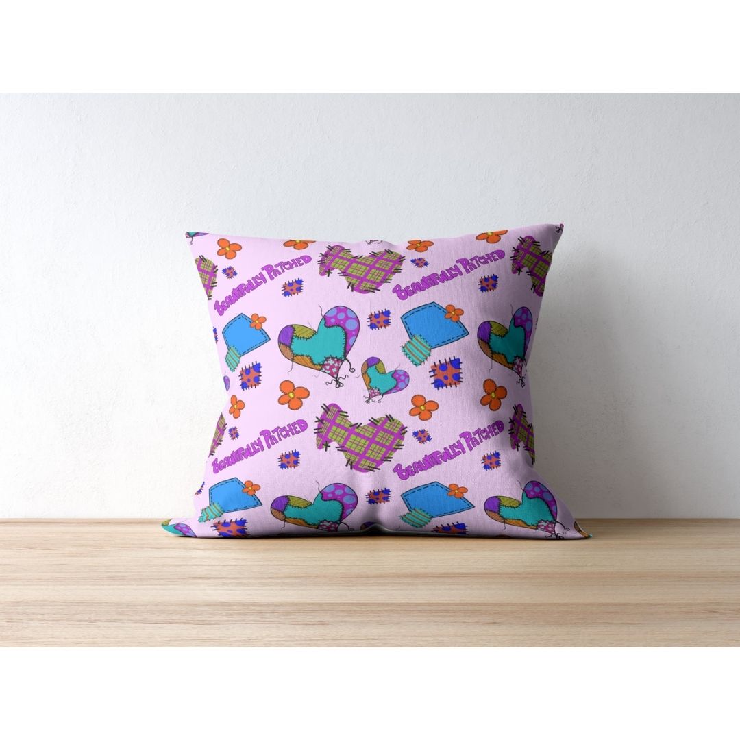 Patchwork Heart Pattern – Perfectly Imperfect Hand-Drawn Digital Pattern