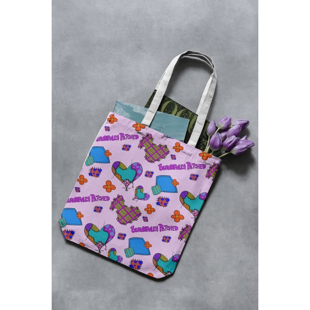 Patchwork Heart Pattern – Perfectly Imperfect Hand-Drawn Digital Pattern