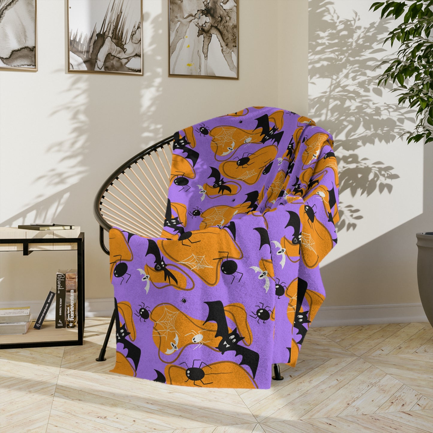 Wobbly Bats and Spiders Pattern – Perfectly Imperfect Hand-Drawn Halloween Digital Paper