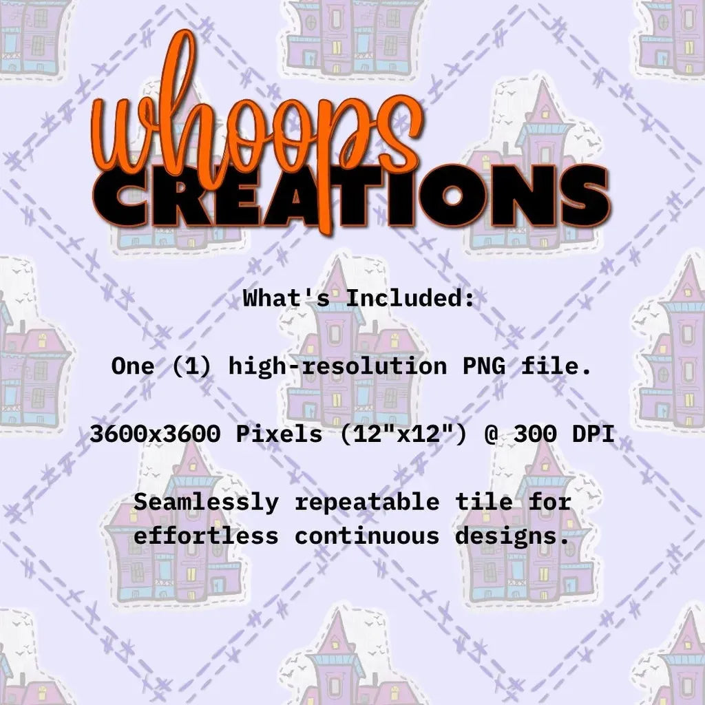 Graphic detailing what is included in the digital download: One high-resolution 300 DPI PNG file and a seamlessly repeatable tile.